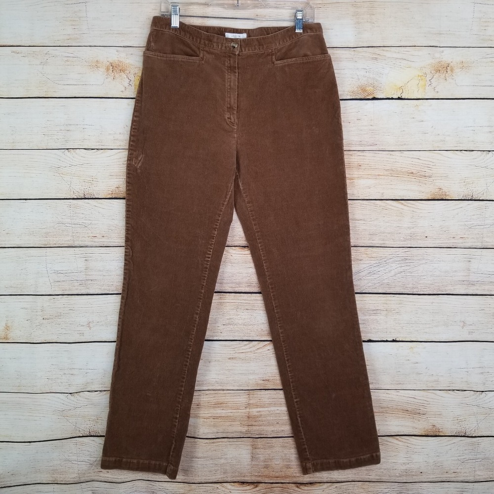 Vintage Jones Sport Womens Corduroy Pants Size 12‎ Stretch Brown Mom Straight